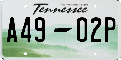 TN license plate A4902P