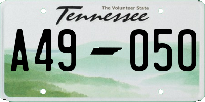 TN license plate A4905O