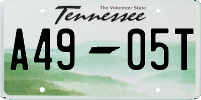 TN license plate A4905T