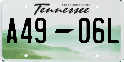 TN license plate A4906L