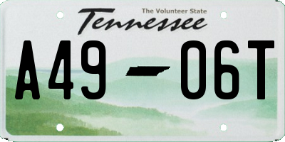 TN license plate A4906T