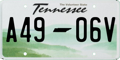 TN license plate A4906V