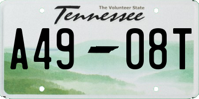 TN license plate A4908T