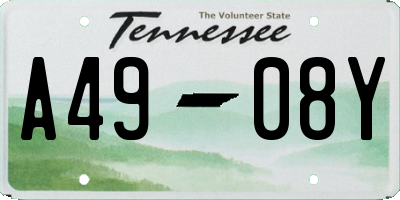 TN license plate A4908Y
