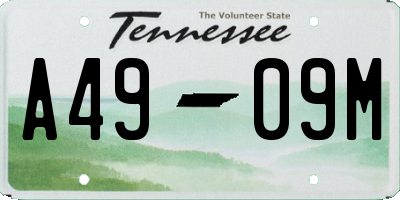 TN license plate A4909M