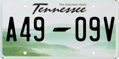 TN license plate A4909V