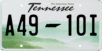 TN license plate A4910I