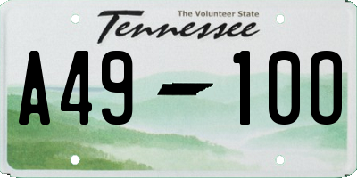 TN license plate A4910O