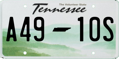 TN license plate A4910S
