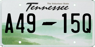 TN license plate A4915Q