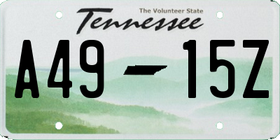 TN license plate A4915Z