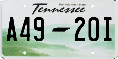 TN license plate A4920I