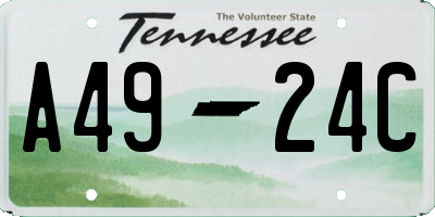 TN license plate A4924C