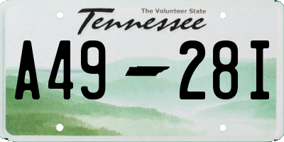 TN license plate A4928I