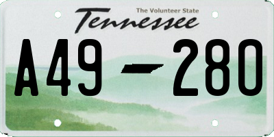 TN license plate A4928O