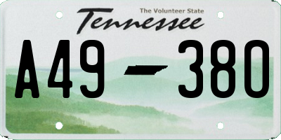 TN license plate A4938O