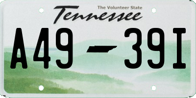 TN license plate A4939I
