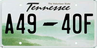 TN license plate A4940F