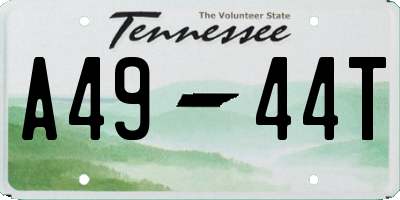 TN license plate A4944T