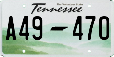TN license plate A4947O