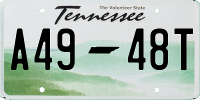 TN license plate A4948T