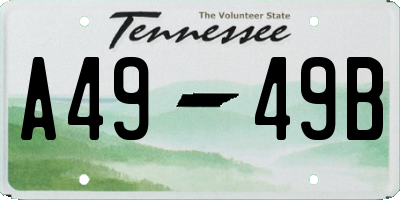 TN license plate A4949B