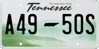 TN license plate A4950S