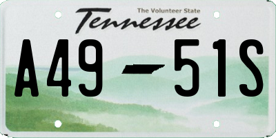 TN license plate A4951S