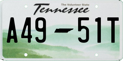 TN license plate A4951T
