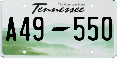 TN license plate A4955O