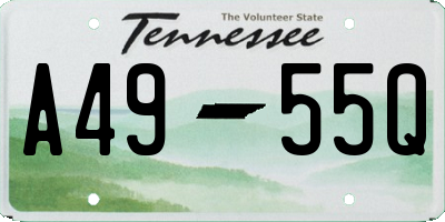 TN license plate A4955Q