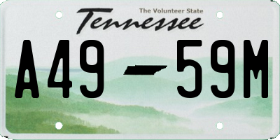 TN license plate A4959M