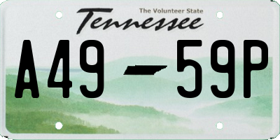 TN license plate A4959P
