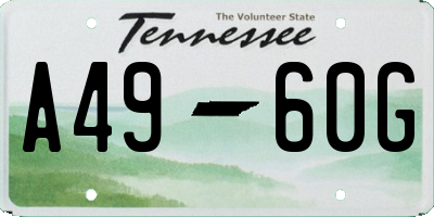 TN license plate A4960G
