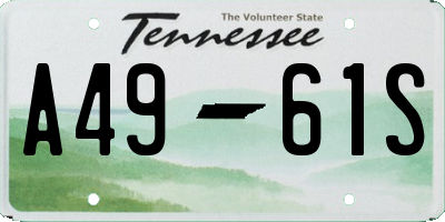 TN license plate A4961S