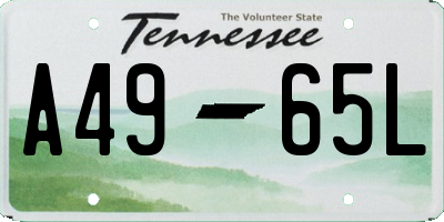 TN license plate A4965L