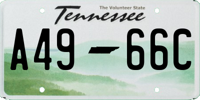 TN license plate A4966C