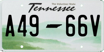 TN license plate A4966V