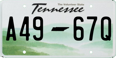 TN license plate A4967Q