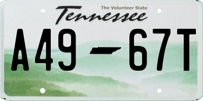 TN license plate A4967T