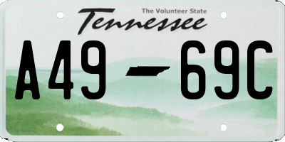 TN license plate A4969C