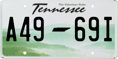 TN license plate A4969I