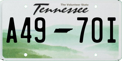 TN license plate A4970I