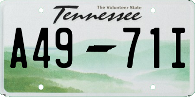 TN license plate A4971I