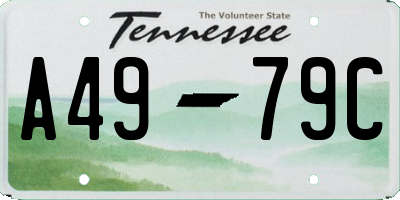TN license plate A4979C
