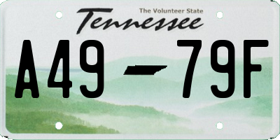 TN license plate A4979F