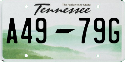 TN license plate A4979G