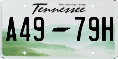 TN license plate A4979H