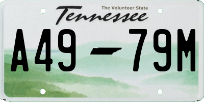 TN license plate A4979M