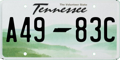 TN license plate A4983C